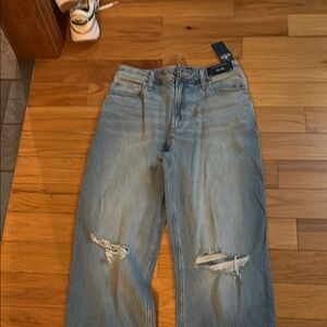 Hollister Light Blue Distressed Boyfriend Jeans